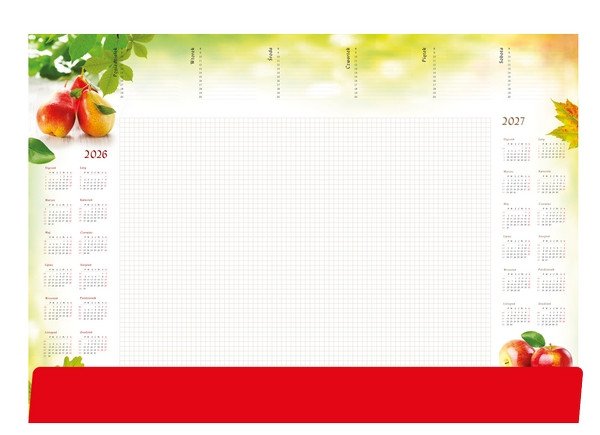 Kalendarz -planer A2 z listwą T-1-A2-3 Gruszki Michalczyk i Prokop